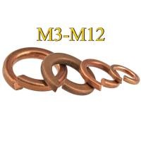 ราคา แหวนสปริง แหวนรอง กันคลาย ทองแดง / Spring Washer copper M3/M4/M5/M6/M8/M10/M12 (ZQ-YL-TH-Y) (41555299509)