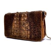 ราคา กระเป๋าหนังแท้ กระเป๋าหนังจระเข้แท้ สะพายไหล่ สะพายข้าง กระเป๋ามือสอง สะพายหนังจระเข้ aligator wallet saddle bag yonvint (28414253299)