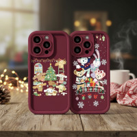 ราคา เคสซิลิโคนนุ่มลายคริสต์มาสสีแดงน่ารักสําหรับ iPhone 15 11 12 13 14 PRO MAX 6 7 6S 8 14 15 Plus XR XS MAX 6SPlus 7Plus 6Plus 8Plus Angel Eyes คู่รัก (45953376104)