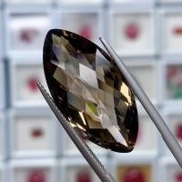 ราคา ธนาภรณ์ GSH00437✨เม็ดใหญ่❤️พลอยสโมคกี้ควอตซ์(Smoky Quartz) 16.65 กะรัต พลอยแท้100% (9479469674)