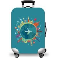 ราคา WUJIAONIAO ผ้าคลุมกระเป๋าเดินทาง Baggage Suitcase Cover Protector Skins 18-32 นิ้ว (A15 Go Travel, S (สําหรับกระเป๋าเดินทาง 18-20 นิ้ว)) D1FU (55602124151)