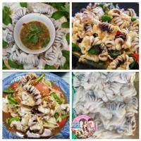ราคา หนวดปลาหมึกกระดองสดแช่แข็ง 1Kg.ราคาสินค้าพร้อมกล่องโฟม ค่าส่งเริ่มต้นที่23บาท (7934930852)