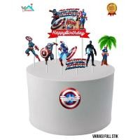 ราคา กัปตัน อเมริกา ท็อปเปอร์ ท็อปเปอร์เค้ก ตกแต่งเค้กวันเกิด ท็อปเปอร์ตัวละครกัปตันอเมริกา (54153466013)