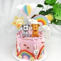 ราคา ตุ๊กตาหมีเค้ก Topper ตุ๊กตาหมีรักวาเลนไทน์หัวใจรักวาเลนไทน์น่ารักเค้กวันเกิดตกแต่งเด็ก Action Figure KAWS Bearbrick (49754603638)