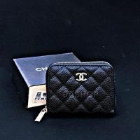 ราคา กระเป๋าใส่เหรียญตกแต่งซิป ZIP COIN PURSE IN CAVIAR LEATHER (26720193173)