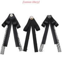 ราคา โบว์ติดคอสำหรับเสื้อคอกลม ลายดอกไม้สีดำ พร้อมเข็มกลัด สไตล์วินเทจ (54200830314)