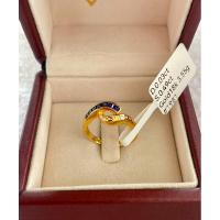 ราคา แหวน ทอง 18k(75%) น้ำหนัก 3.55กรัม ประดับเพชรแท้ น้ำ97vvs1/0.03กะรัต สี่เหลี่ยมน้ำเงินแท้ธรรมชาติ 0.49กะรัต (27454938790)