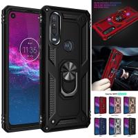 ราคา สําหรับ Motorola One Action /One Vision /One Fusion/One Macro / One Hyper เคสเกราะทหารกันกระแทก 360° ที่วางแหวน ที่ครอบขาตั้ง (24385024306)
