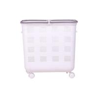 ราคา ตะกร้าผ้าเหลี่ยมหูหิ้ว มีล้อลาก สีขาว (29350535861)