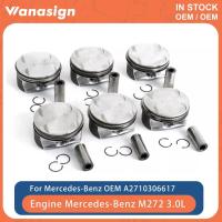 ราคา Engine Piston With Ring Set STD Fit 2.5 3.0 3.5L For Mercedes-Benz CLK350 CLS350 C350 E350 272 M272 (51053281208)