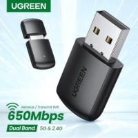 ราคา UGREEN Wifi Adapter Wireless Adapter 650Mbps USB WiFi 2.4G & 5G Network Card for PC Computer USB WiFi Adapter (13130190862)