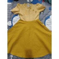 ราคา เดรสผ้าไทยสีเหลือง ผ้าทอ (42707467853)