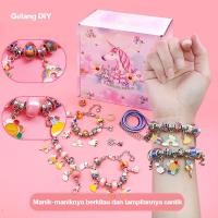 ราคา DIY สร้อยข้อมือชุดของเล่นสร้อยข้อมือเด็ก DIY Maker ของขวัญสาว 66 ชิ้น/เซ็ตสาวสร้อยข้อมือของขวัญ Pandora (53252856432)