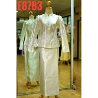 ราคา ชุดไทยจิตรลดา ผ้าทอไหมอิตาลี อัดซับกาว สีงาช้าง ผู้หญิง (3446292475)