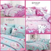 ราคา ผ้าปูที่นอน 3.5/5/6 ฟุต ลาย คิตตี้ชาร์มมี่ Kitty Charming/Tulip Delight 2025 DLC122/DLC123/DLD036/DLD037 (22319018432)
