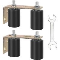 ราคา 2 แพ็คคู่มือลูกกลิ้งประตู,ฮาร์ดแวร์ประตูบานเลื่อนที่มีวงเล็บ ล-เลื่อนประตู,ชุดประตูบานเลื่อน,2-3/4"สากลปรับหนักลูกกลิ้งประตูบานเลื่อน,ชุดฮาร์ดแวร์ประตูกลิ้ง (42176345552)