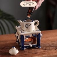 ราคา LOVIVER Melt Burner หม้อเทียนกลิ่นหอม Oil Burner Diffuser เทียนเซรามิค Burner โคมไฟน้ํามันสําหรับดอกไม้รูปแบบวาเลนไทน์ (42523698122)