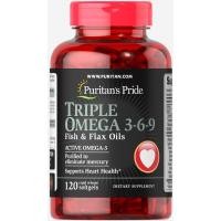 ราคา น้ำมันปลาสูตรผสมน้ำมันแฟลกซ์ Puritan's Pride Triple Omega 3-6-9 Fish & Flax Oils (1977202727)