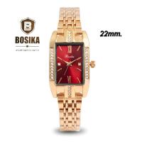 ราคา BOSIKA#BG-010 นาฬิกาข้อมือหน้าปัดทรงสี่เหลี่ยม ดีไซน์เลขโรมัน หน้าปัด22มิล พร้อมส่ง (56450892492)