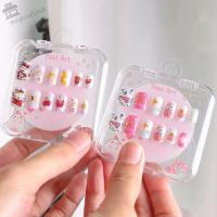 ราคา AUGUSTINA เด็กคริสต์มาสเล็บปลอม, Bowknot Snowman Melody Cinnamonroll เด็กการ์ตูนเล็บปลอม, อุปกรณ์เล็บสั้นสแควร์รูปปีใหม่ดอกไม้ไฟเด็กปลอมต่อเล็บ (53454576375)