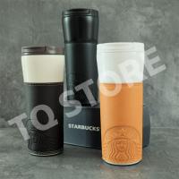 ราคา Termos Tumbler STARBUCKS EMBOSSED LEATHER CASE STAINLESS STEEL GRANDE Thermos TQ027 (6586495110)