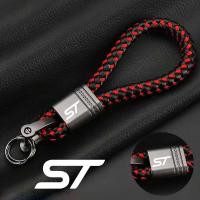 ราคา For ST Logo Ford FOCUS Mondeo Fiesta Kuga MK2 MK3 Car Accessories Custom LOGO Braided Rope Keyring Metal Keychain (24786248926)