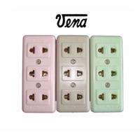 ราคา Vena ปลั๊กลอย 3 ช่อง คละสี รุ่น PR1623 (Pack 1 ชิ้น) (13969541519)