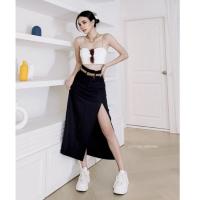 ราคา กระโปรงทรงสอบผ่าหน้า​ ผ้าบรัลตัวใหม่ล่าสุดเนื้อผ้าดี ทรงสวย (24367923456)