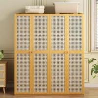 ราคา บ้านตู้เสื้อผ้าขนาดใหญ่หอพักแขวนตู้เสื้อผ้าที่เรียบง่ายประหยัดห้องนอนตู้เก็บของไม้ไผ่และหวายตู้เสื้อผ้า ทนทาน (49403501497)