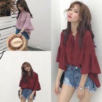 ราคา เสื้อตุ๊กตาเด็กแขนบานผูกโบว์ (44255934075)