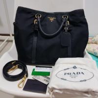 ราคา กระเป๋า prada tessuto สีดำ อปก. ครบ แถม bag organizer (2241495440)