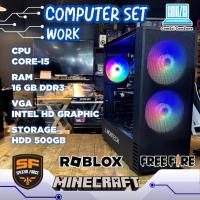 ราคา คอมพิวเตอร์ครบชุด Core-i5 / Ram 16GB / HDD 500GB / Intel HD Graphic ทำงาน, เล่นเกม SF/Roblox/FreeFire -ComSciComZone (28226678611)