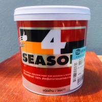 ราคา สีทาบ้าน สีน้ำอะครีลิค สีทาภายนอก ชนิดด้าน TOA 4Seasons สีขาว ขนาด 1/4 แกลลอน (2280198545)