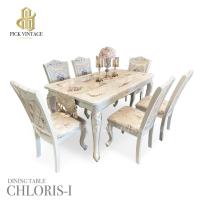 ราคา CHLORIS-I : ชุดโต๊ะอาหารท็อปหิน สไตล์หลุยส์ 6ที่นั่ง 160ซม รุ่น คลอริส-1 TT (43015712576)