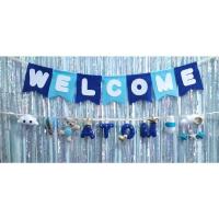 ราคา ป้ายธงอักษรผ้า BabyBanner ป้ายชื่อลูกน้อย/คนรัก /ป้ายชื่อร้าน (17605789341)