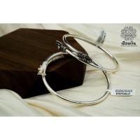 ราคา กำไลหัวมังกรเงินแท้ กำไลเงินร้าานเฮือนเงิน (24763871301)