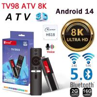 ราคา ATV 8K MINI TV Stick Android 14 ALLWINNER H618 Quad Core Cortex A53 8K HDR10 3D 2.4G และ5.8G WiFi BT 5.0 Voice Smart TV Box (25637000641)