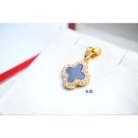ราคา S.R.จี้ทองเพชร เม็ดละ 0.01 กะรัต ล้อมเพชร ขาวสวยไฟดี พร้อมใบรับรองสินค้า เคลือบทองคำแท้100% (25095302638)