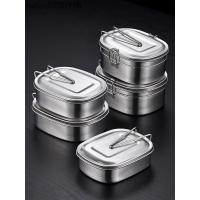 ราคา 304กล่องอาหารกลางวันสแตนเลสเกรดอาหารสมัยเก่าถังอาหารโรงอาหารกล่องอาหารกลางวันนึ่งกล่องอาหารกลางวันนักเรียนที่มีฝาปิดคู่ @- (56202047700)