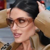 ราคา Y2k แว่นกันแดดขนาดใหญ่ผู้หญิงสําหรับผู้ชายแบรนด์หรู Designer แว่นกันแดดวินเทจยอดนิยม Punk Sport (26593656452)