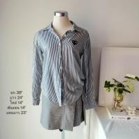 ราคา เสื้อเชิ้ตมือสอง อก 38" ปักโลโก้ ป้าย F (29910691701)