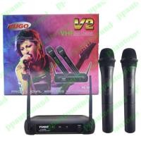ราคา YUGO ไมค์โครโฟนไร้สาย ไมค์ลอยคู่ Wireless Microphone รุ่น YG-668V2 (26762252799)