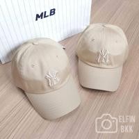ราคา แท้ MLB Ball Cap -NY หมวกแก๊ป NY สีดำ/สีเบจ (23923469869)