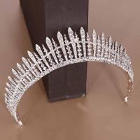 ราคา Royal Princess Fringe Tiara Crown สําหรับงานแต่งงานพรหม (40912729140)