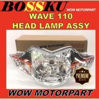 ราคา WAVE 110 HEAD LAMP ASSY STD WAVE110 HEAD LIGHT WAVE 110 ด้านหน้าหัวโคมไฟ WAVE110 LAMPU DEPAN WAVE 110 14282 (53403599558)