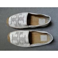 ราคา tory burch espadrilles รองเท้าสลิปออนหนังพื้นสานถัก (14793056749)