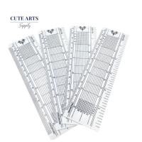 ราคา ไม้บรรทัด ไม้โปรเทคเตอร์ ไม้บรรทัดวัดคิ้ว ไม้บรรทัดวัดออกแบบทรงคิ้ว อุปกรณ์PMU ไม้บรรทัดโปรเทคเตอร์ (8853127695)