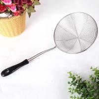 ราคา กระชอนตักของทอด กระชอนกรองน้ำมัน ด้ามพลาสติกสีดำ (15941649568)