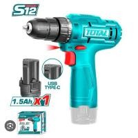ราคา TOTAL สว่านแบตเตอรี่ไร้สาย 12 V แบตเตอรี่ 1 ก้อน รุ่น TDLI12428 (20695637692)