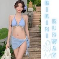 ราคา ชุดว่ายน้ำผู้หยิงเซ็กซี่ ชุดว่ายน้ำวันพีช ชุดว่ายน้ำเซ็ท2ชิ้น บิกินี่ มีบราฟองน้ำ พร้อมผ้าคลุมเอว (26671131987)
